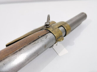 Österrreich/Ungarn Perkussionsgewehr für die Bürgerwehr aptiert von Steinschloßgewehr 1799, Hahn ergänzt, Ladestock fehlt,1 Schloßschraube ergänzt und zu klein, Länge 110 cm, Kaliber 18 mm