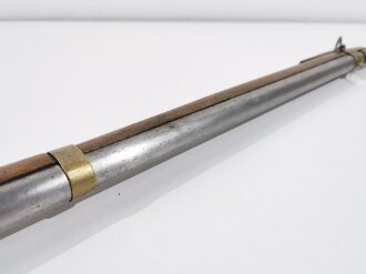 Österrreich/Ungarn Perkussionsgewehr für die Bürgerwehr aptiert von Steinschloßgewehr 1799, Hahn ergänzt, Ladestock fehlt,1 Schloßschraube ergänzt und zu klein, Länge 110 cm, Kaliber 18 mm