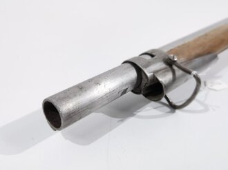 Österrreich/Ungarn Steinschloßgewehr für die Bürgerwehr aptiert von Steinschloßgewehr Modell 1767, Hahn fehltt, Ladestock fehlt, Länge 110cm,Kaliber 18 mm