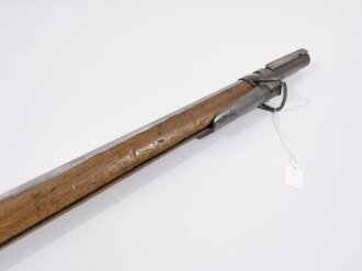 Österrreich/Ungarn Steinschloßgewehr für die Bürgerwehr aptiert von Steinschloßgewehr Modell 1767, Hahn fehltt, Ladestock fehlt, Länge 110cm,Kaliber 18 mm