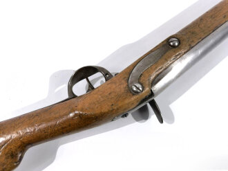 Österrreich/Ungarn Steinschloßgewehr für die Bürgerwehr aptiert von Steinschloßgewehr Modell 1767, Hahn fehltt, Ladestock fehlt, Länge 110cm,Kaliber 18 mm