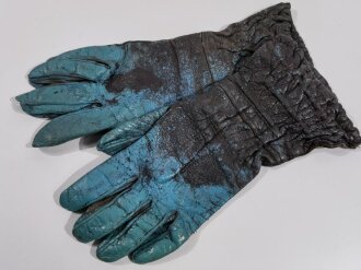 Fallschirmjäger, Paar Handschuhe lang ungefüttert. Mit Farbe verunreinigt