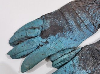 Fallschirmjäger, Paar Handschuhe lang ungefüttert. Mit Farbe verunreinigt