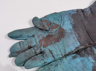 Fallschirmjäger, Paar Handschuhe lang ungefüttert. Mit Farbe verunreinigt