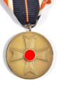 Kriegsverdienstmedaille " Für Kriegsverdienste " 1939 mit seltenem frühen Verleihungsband in voller Länge ( Orangefarbig )