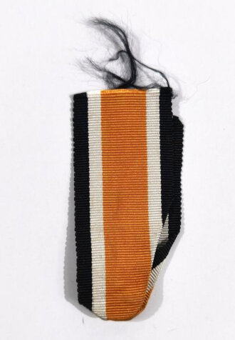 Bandabschnitt für das Eiserne Kreuz 2. Klasse 1939 in der frühen Farbgebung ( Orangefarbig ) sehr selten zu finden, Band länge circa 13 cm