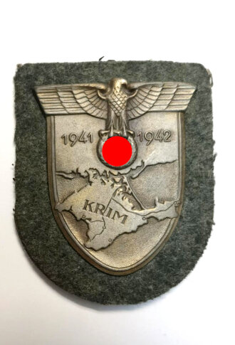 Krimschild 1941/42 auf Heeresstoff, nicht magnetisch