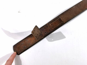 Koppelriemen Wehrmacht, getragenes Stück, Gesamtlänge 96cm, Aluminiumgegenhalt