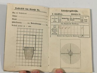 1.Weltkrieg Schießbuch eines Angehörigen Leib Grenadier Regiment 8, Schießjahr 1915