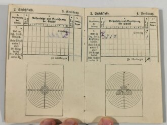 1.Weltkrieg Schießbuch eines Angehörigen Leib Grenadier Regiment 8, Schießjahr 1915