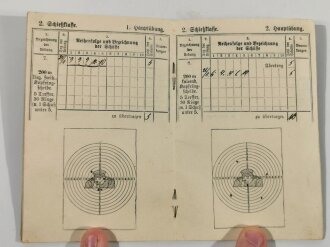 1.Weltkrieg Schießbuch eines Angehörigen Leib Grenadier Regiment 8, Schießjahr 1915