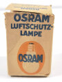 Osram Luftschutz Lampe " Blaulicht Glühlampe Reihe Z". In defekter Umverpackung und Anwendungsvorschrift, Funktion nicht geprüft