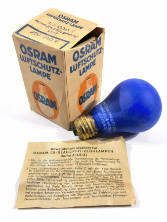 Osram Luftschutz Lampe " Blaulicht Glühlampe...