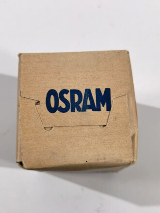 Osram Luftschutz Lampe " Blaulicht Glühlampe Reihe Z". In defekter Umverpackung und Anwendungsvorschrift, Funktion nicht geprüft