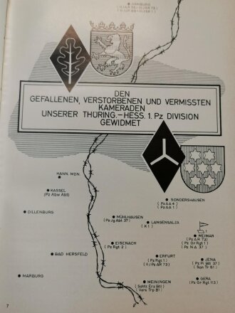 Die 1. Panzer-Division 1935 - 1945, 200 Seiten, 17,7 x 25 cm, gebraucht
