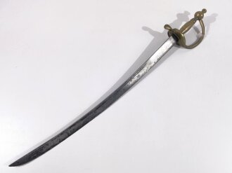 Preussen, Grenadiersäbel Modell 1816 ,  ohne Scheide,Truppenstempel,  Klinge mit FRW markiert, Klingenrücken gestempelt 1831, Griffstück noch nicht aus einem Stück gegossen  wie beim späteren Modell 1816