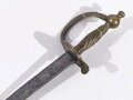 Preussen, Grenadiersäbel Modell 1816 ,  ohne Scheide,Truppenstempel,  Klinge mit FRW markiert, Klingenrücken gestempelt 1831, Griffstück noch nicht aus einem Stück gegossen  wie beim späteren Modell 1816