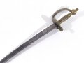 Preussen, Grenadiersäbel Modell 1816 ,  ohne Scheide,Truppenstempel,  Klinge mit FRW markiert, Klingenrücken gestempelt 1831, Griffstück noch nicht aus einem Stück gegossen  wie beim späteren Modell 1816