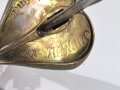 Preussen,  Grenadiersäbel  mit Scheide, auf Stichblattunterseite Regimentsmarkierungen , Griffbügel nahe der Befestigungsschraube gebrochen