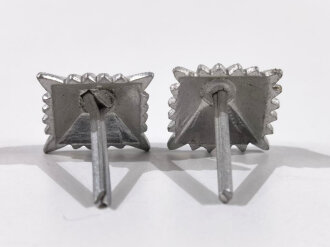 III. Reich, Paar Rangsterne für Schulterklappen, Aluminium, Kantenlänge 15 mm
