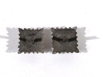 III. Reich, Paar Rangsterne für Schulterklappen, Zink vergoldet, Kantenlänge 11 mm