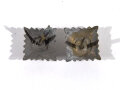 III. Reich,  Paar Rangsterne für Schulterklappen, Zink vergoldet, Kantenlänge 11 mm