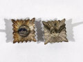 III. Reich, Paar Rangsterne für Schulterklappen, versilbert, Kantenlänge 12 mm