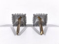 III. Reich, Paar Rangsterne für Schulterklappen, Aluminium, Kantenlänge 12,5 mm