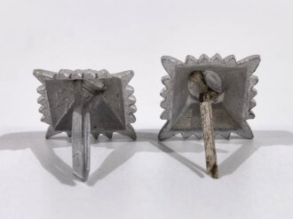 III. Reich, Paar Rangsterne für Schulterklappen, Aluminium, Kantenlänge 14,5 mm