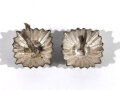 III. Reich- Paar Rangsterne für Schulterklappen, Zink versilbert, Kantenlänge 14,5 mm