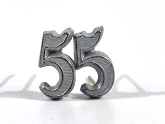 Paar Auflagen für Schulterklappen der Wehrmacht "5", Höhe 18,5 mm