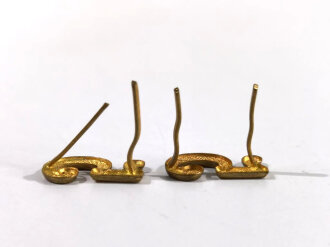 Paar Auflagen für Schulterklappen der Reichswehr oder frühen Wehrmacht "5" in Gold, Höhe 18 mm