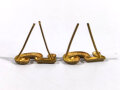 Paar Auflagen für Schulterklappen der Reichswehr "5" in Gold, Höhe 18 mm