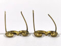 Paar Auflagen für Schulterklappen der Reichswehr oder Wehrmacht "3" in Gold, Höhe 18 mm