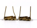 Paar Auflagen für Schulterklappen der Wehrmacht "4" in Gold, Höhe 18,5 mm
