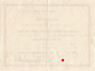 Anerkennungsurkunde des Oberkommando des Heeres für das Infanterie-Regiment 209 " für hervorragende Leistungen auf dem Schlachtfelde bei Uritzk"  , ausgestellt am 8.10.1941