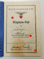 Soldatenbund e.V. , Mitglieds Paß eines Angehörigen aus Schwerin, geklebt 1937 und 38