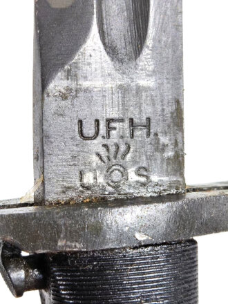 U.S. 2.Weltkrieg, Seitengewehr für M1 Garant, Hersteller "UFH " für Union Fork & Hoe Co.