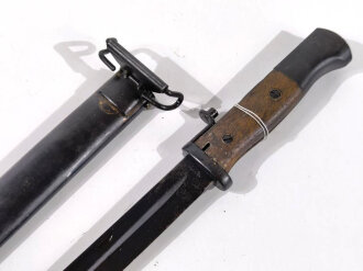 Norwegen,  Seitengewehr Modell  84/98 der Wehrmacht aptiert für Modell 1957 Selbstladegewehr mit Tragehaken für ein U.S. Lochkoppel