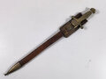 Frankreich, Hirschfänger aus französischem Glaive type Modell 1831 Ausführung für Miliz und Feuerwehr ,Klinge beschliffen,Parierstange und Scheide jagdlich modifiziert