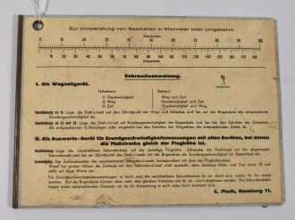 Luftwaffe, Wegzeittafel Plath , Fl 23815. gebraucht, guter Zustand, ungereinigt