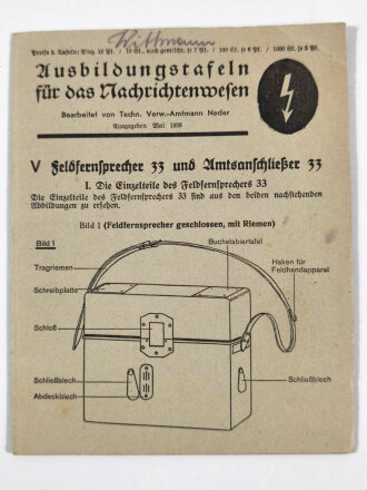 Ausbildungstafeln für das Nachrichtenwesen " V...