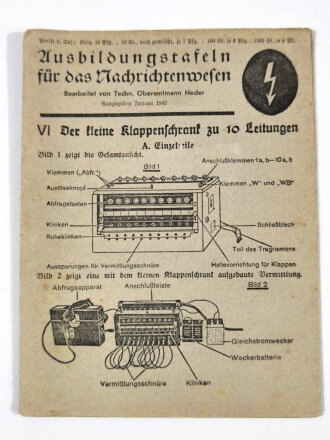 Ausbildungstafeln für das Nachrichtenwesen " VI...