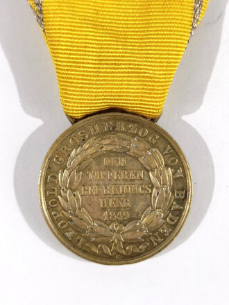 Baden Gedächtnismedaille für 1849 am Band