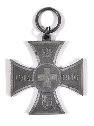 Baden, Kreuz für freiwillige Kriegshilfe 1914 - 1916 aus Kriegsmetall
