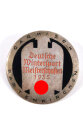 Emailliertes Abzeichen "Deutsche Wintersport Meisterschaften 1935 – Garmisch Partenkirchen ", Hersteller Carl Poellarth, Schrobenhausen