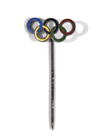 Olympiade 1936, Olympische Ringe als Anstechnadel, Breite 21mm