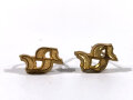 Paar Auflagen für Schulterklappen der Wehrmacht " Schule " in Gold , Höhe 16 mm