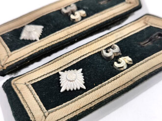 Heer, Paar frühe Schulterklappen eines Angehörigen im Infanterie Regiment 35, recht lange Ausführung 12,5cm