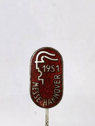 Emaillierte Anstecknadel " Messe Hannover 1951 "  21 mm